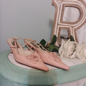 Kitten heels, Peach/Pink sling